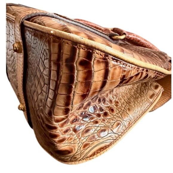 Brahmin Tri-Color Collection Croc Embossed Leather Satchel MSRP $385 - Picture 8 of 13